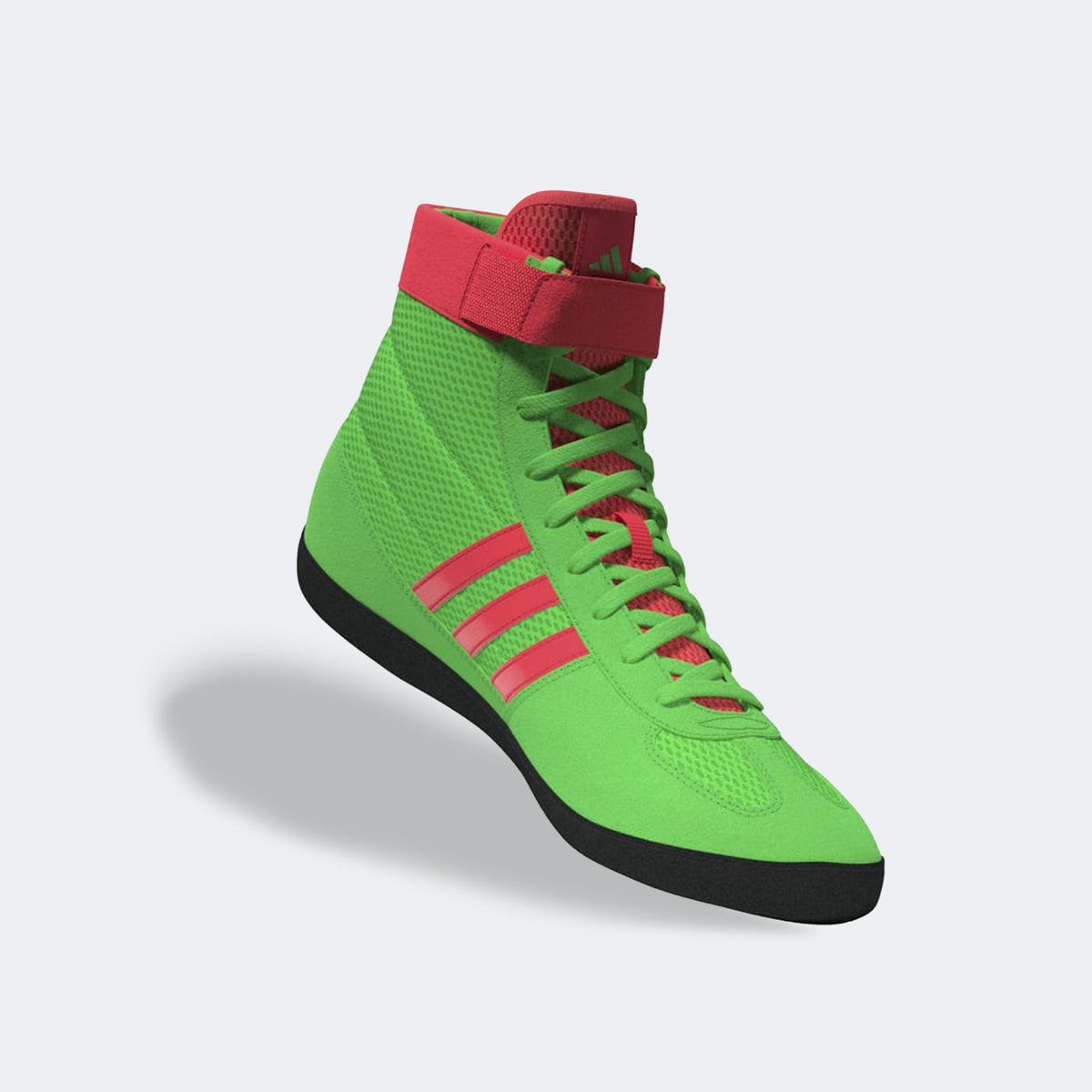 Adidas 234 Combat Speed 4 Wrestling Shoes - Screaming Green Pink Black