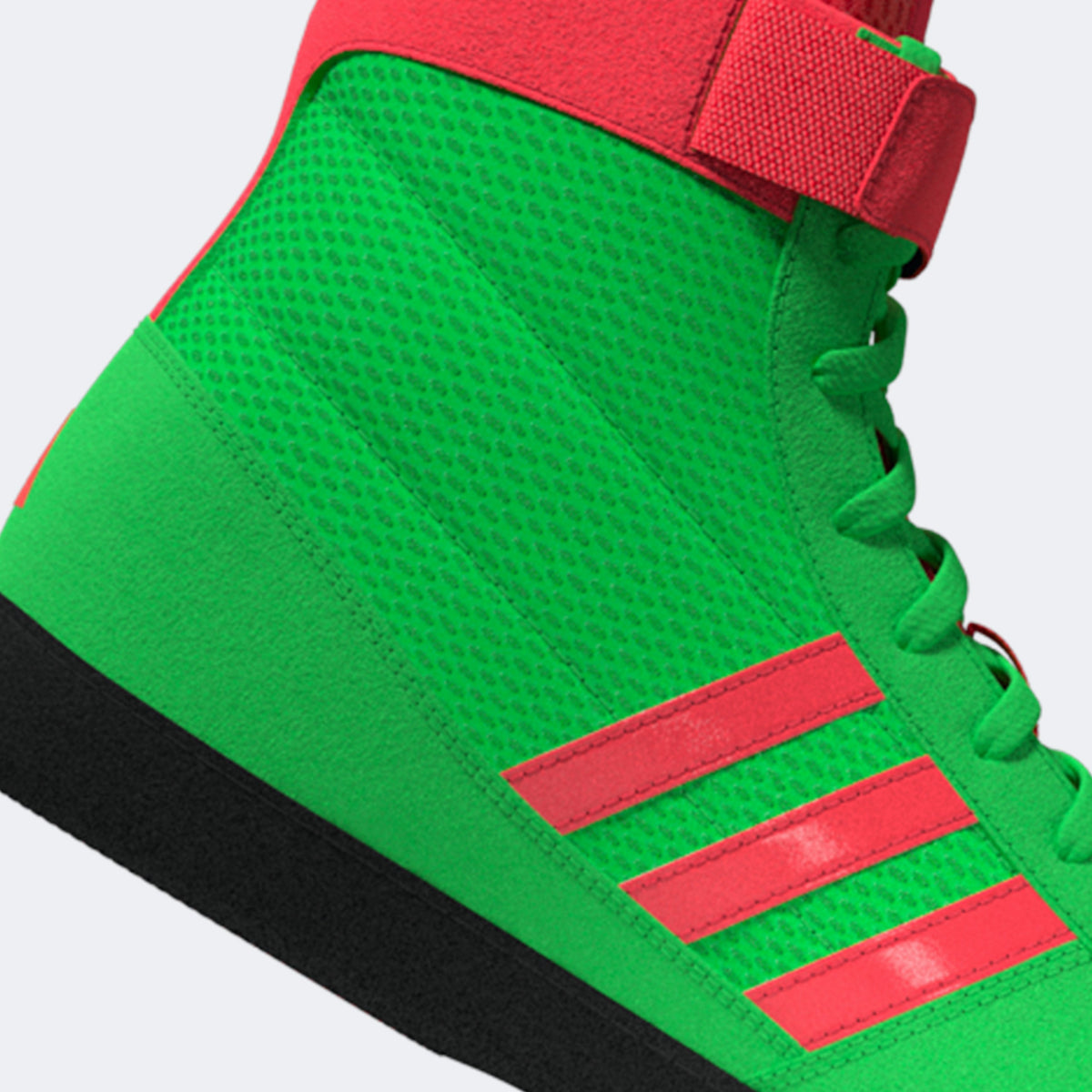 Adidas 234 Combat Speed 4 Wrestling Shoes - Screaming Green Pink Black