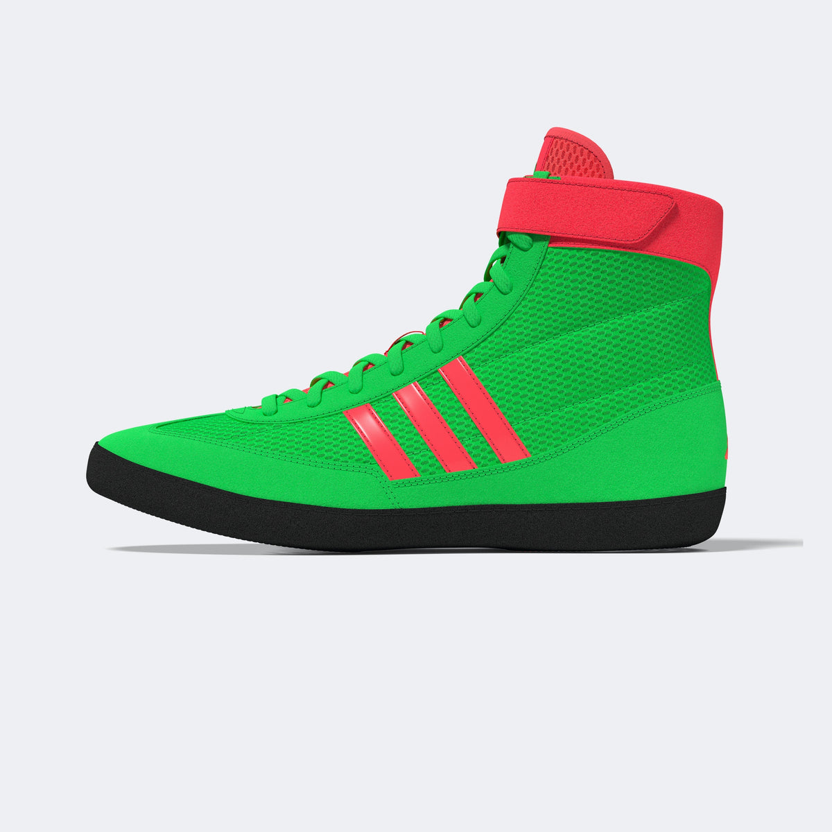Adidas 234 Combat Speed 4 Wrestling Shoes - Screaming Green Pink Black