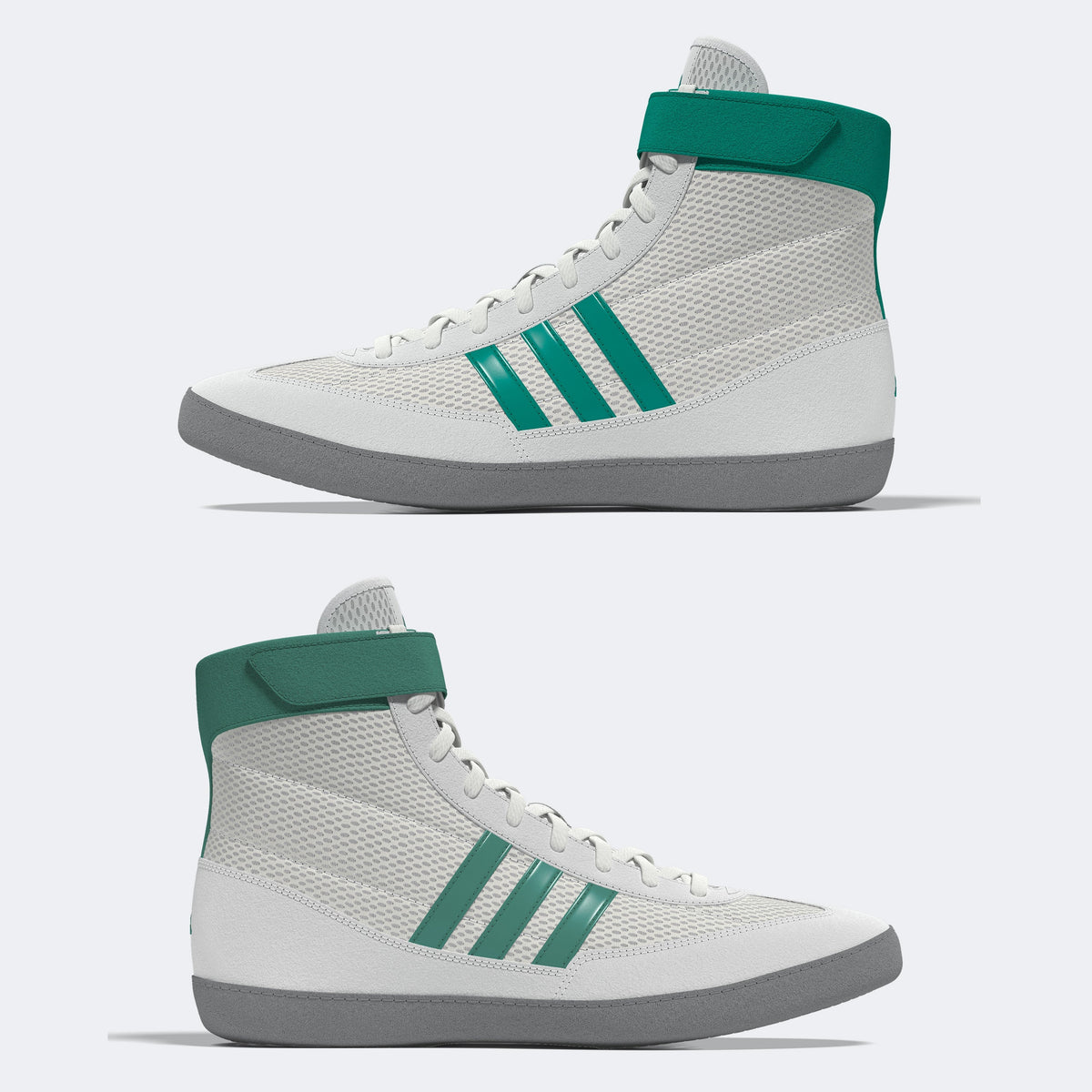 Adidas 234 Combat Speed 4 Wrestling Shoes - White Teal Grey