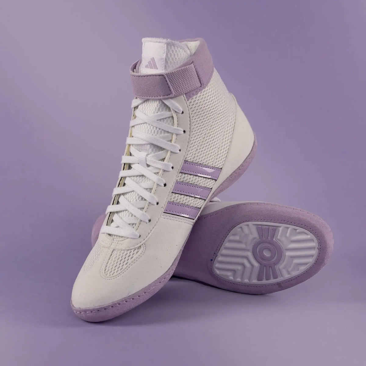 Adidas 235 Women’s Combat Speed 4 Wrestling Shoes - White Lavender