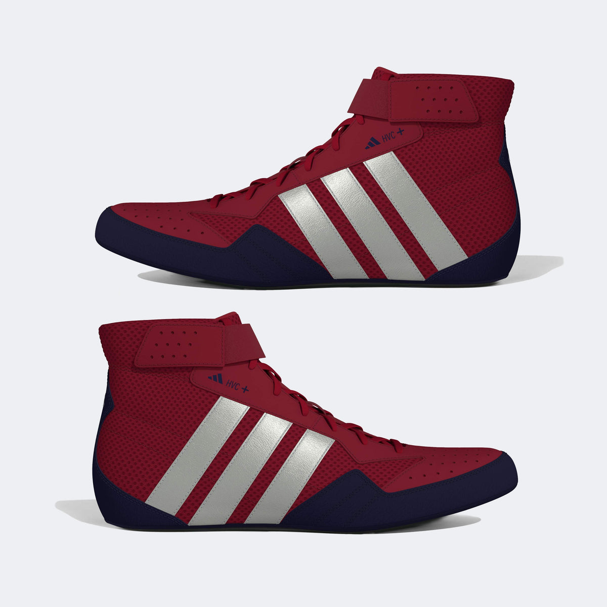 Adidas 239 Hvc Plus Wrestling Shoes - Red Silver Navy