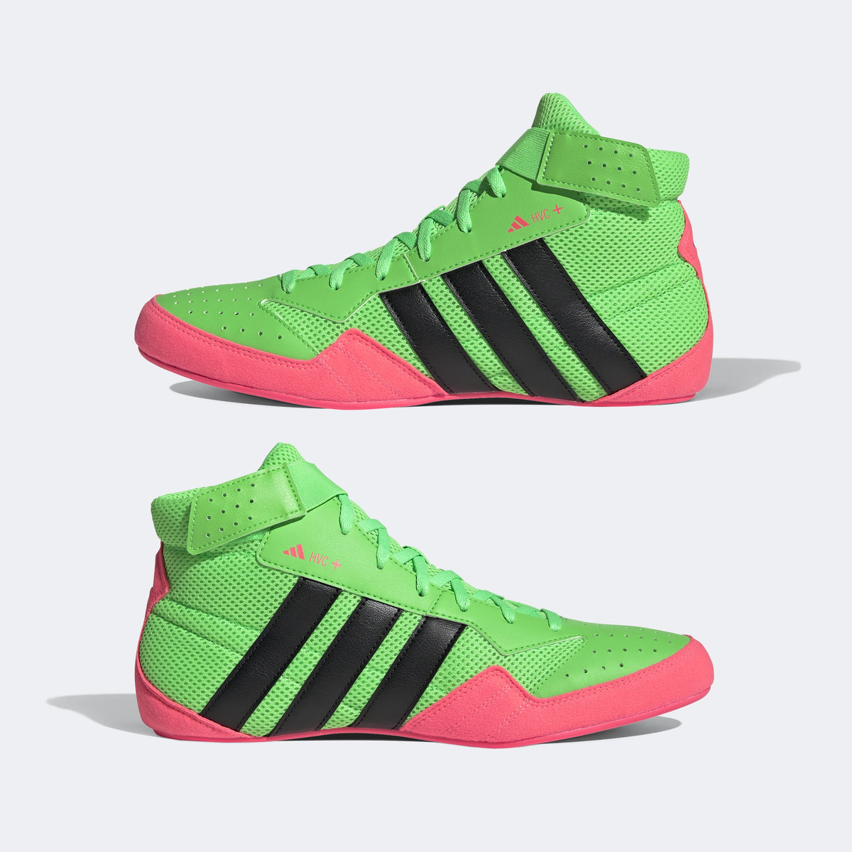 Adidas 239 Hvc Plus Wrestling Shoes - Screaming Green Black Pink