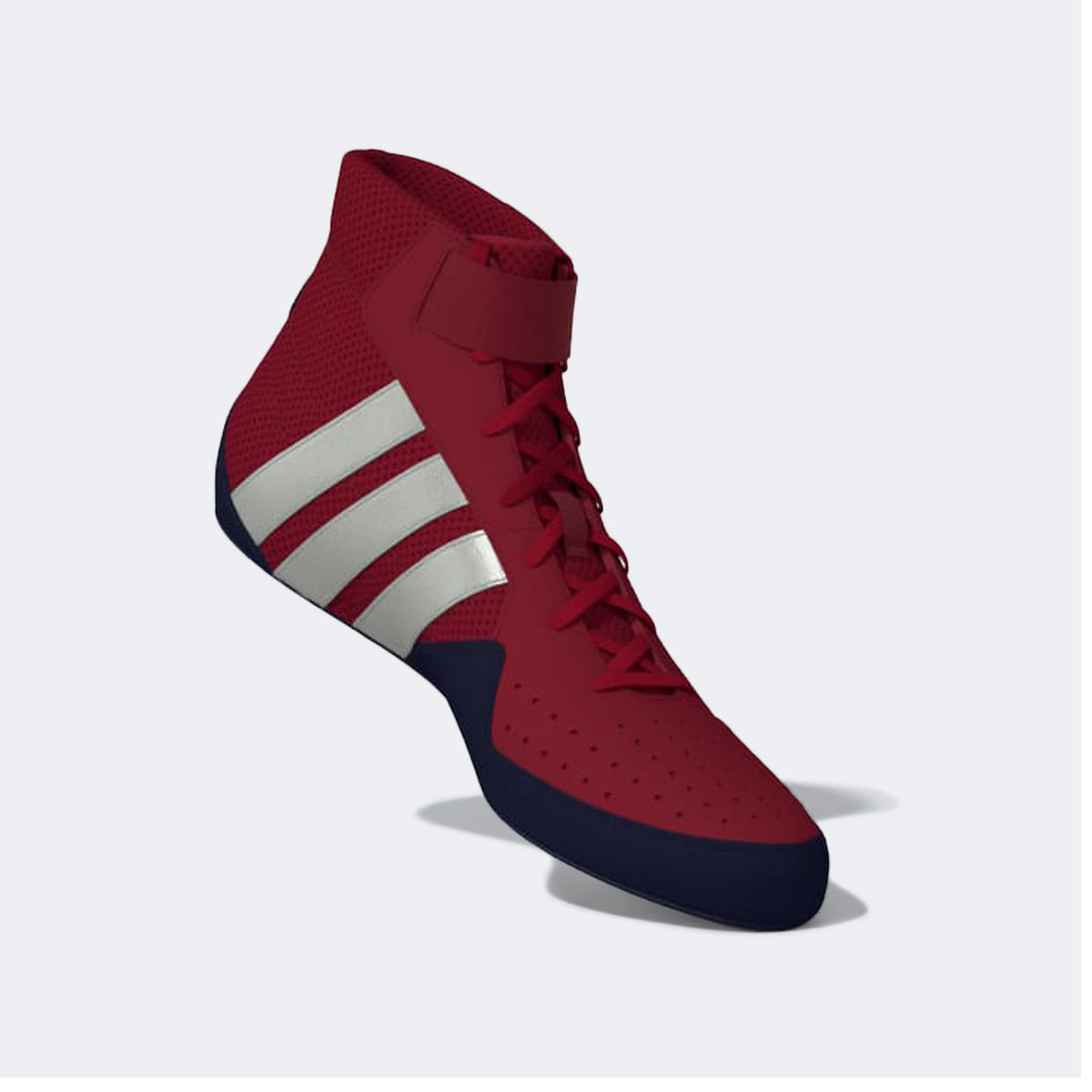 Adidas 240 Hvc Plus Youth Wrestling Shoes - Red Silver Navy