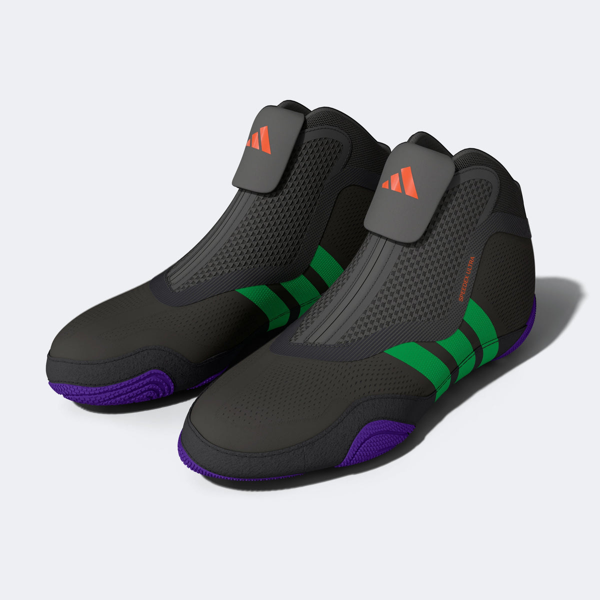 Adidas 241 Speedex Ultra Wrestling Shoes - Grey Light Screaming Green