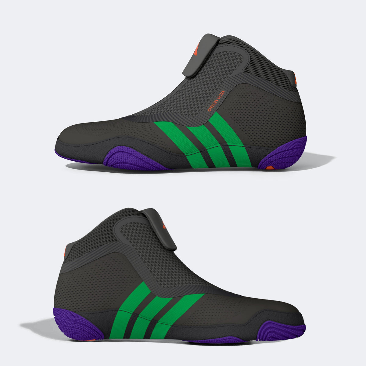 Adidas 241 Speedex Ultra Wrestling Shoes - Grey Light Screaming Green