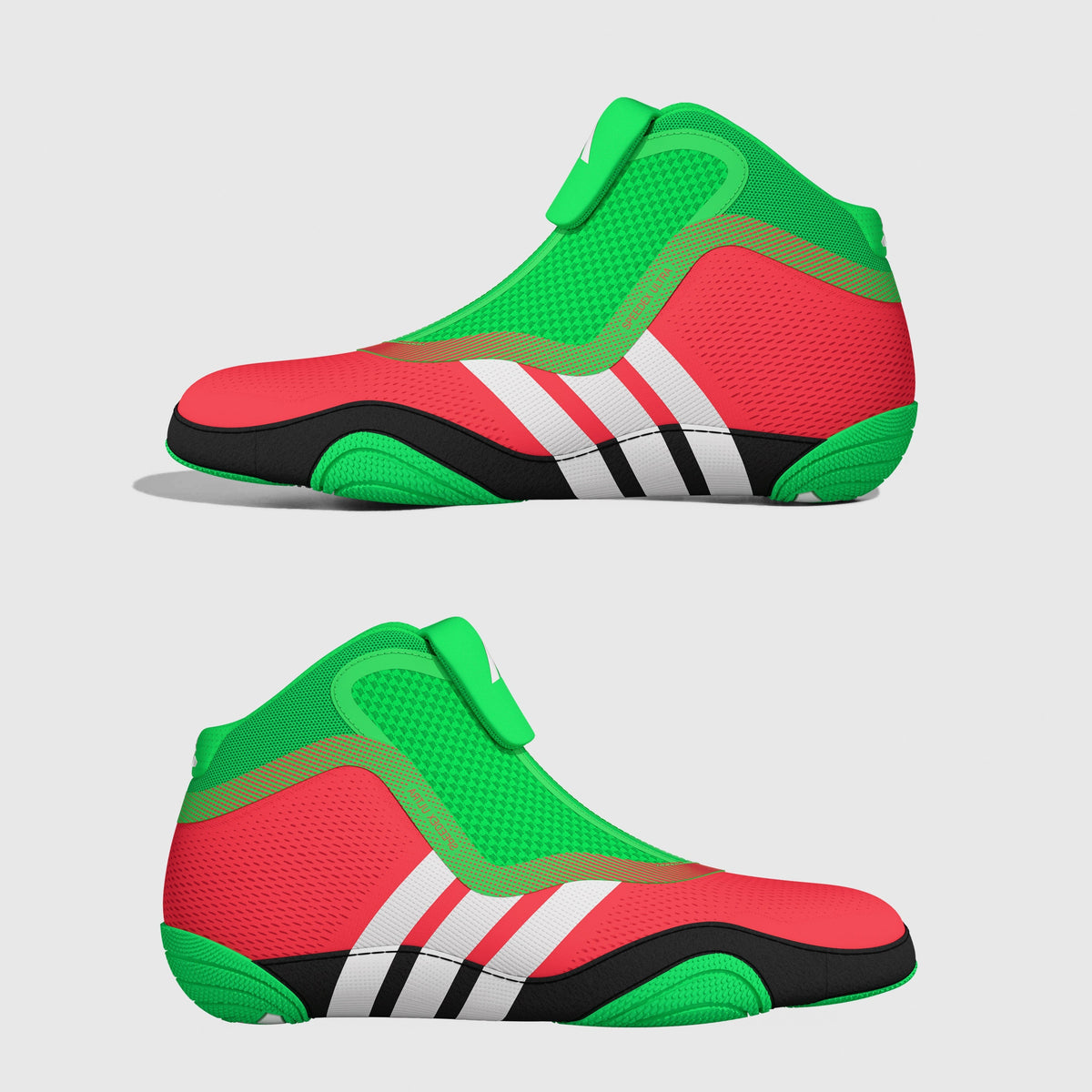 Adidas 241 Speedex Ultra Wrestling Shoes - Pink Screaming Green Black
