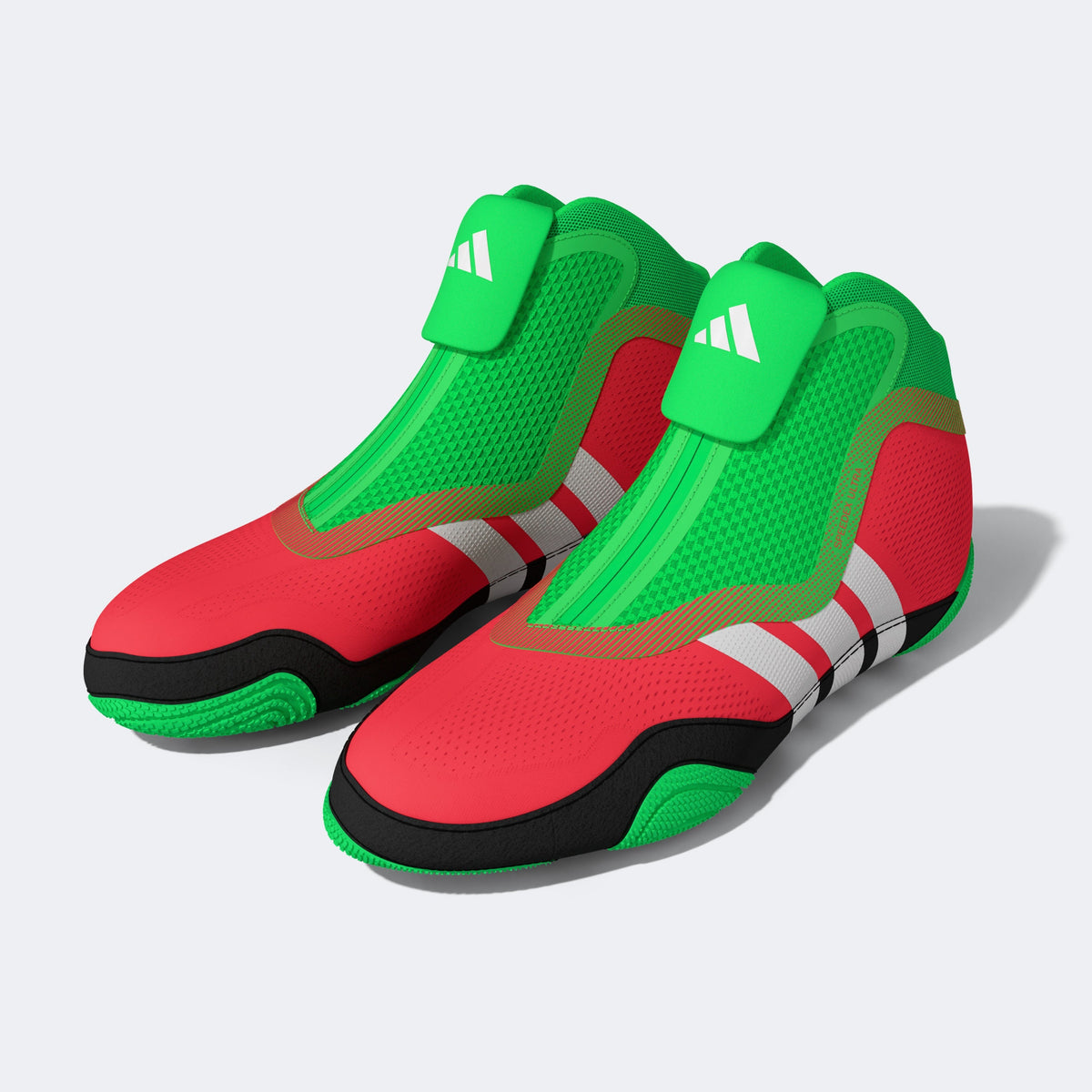 Adidas 241 Speedex Ultra Wrestling Shoes - Pink Screaming Green Black