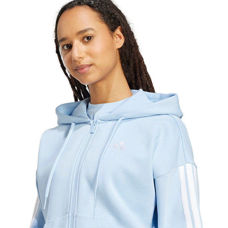 Adidas 3 Stripes Fleece Full Zip Hoodie (w)
