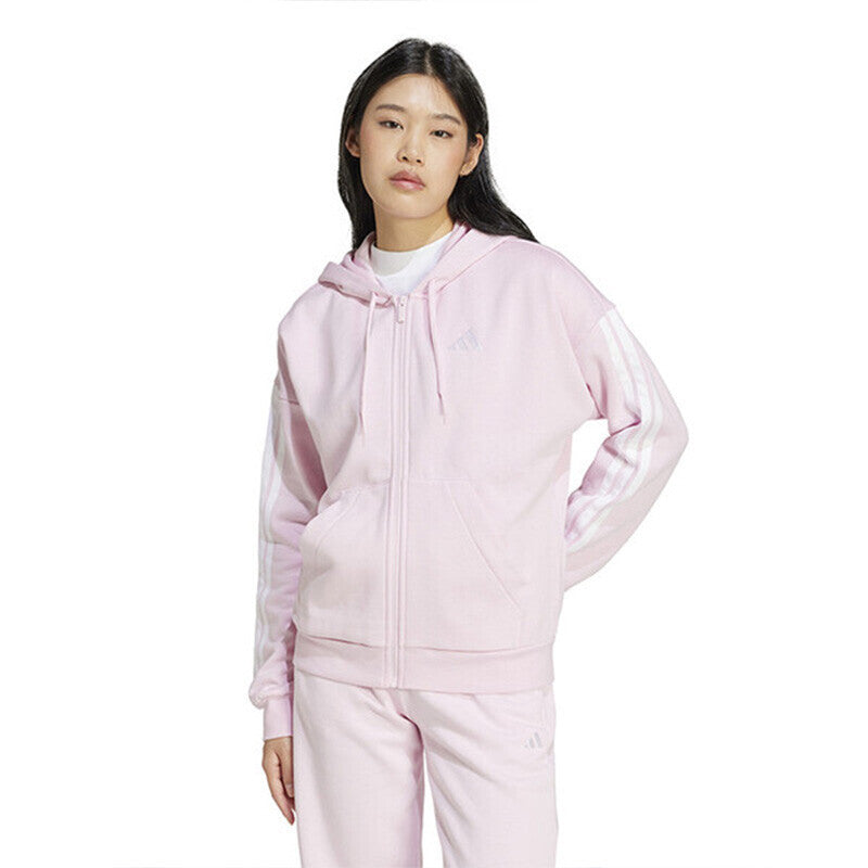 Adidas 3 Stripes Fleece Full Zip Hoodie (w)