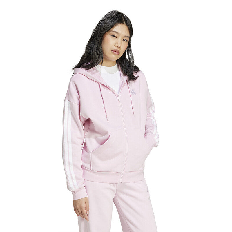 Adidas 3 Stripes Fleece Full Zip Hoodie (w)