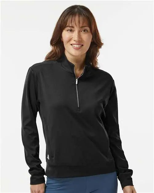 Adidas A1002 Women’s Ultimate365 Quarter-zip Pullover - Black
