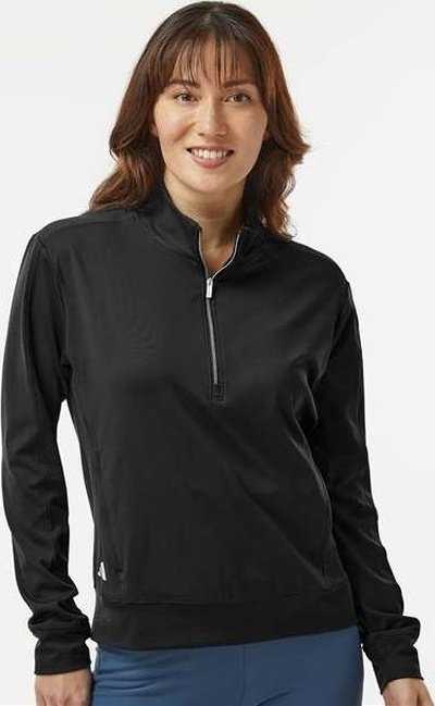 Adidas A1002 Women’s Ultimate365 Textured Quarter-zip Pullover - Black