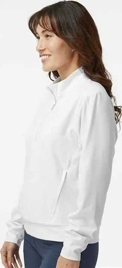 Adidas A1002 Women’s Ultimate365 Textured Quarter-zip Pullover - White