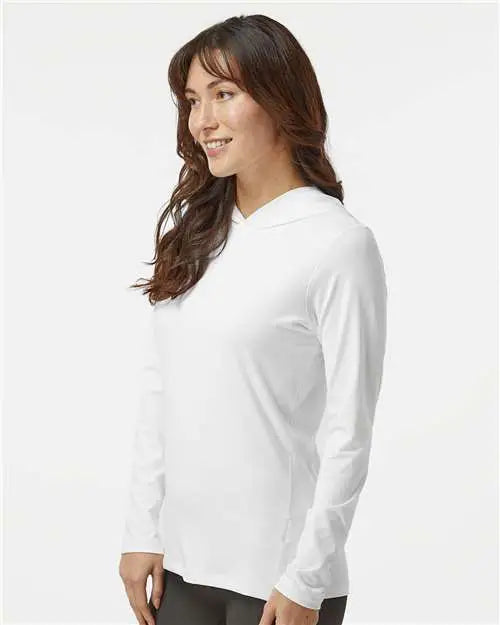 Adidas A1003 Women’s Performance Hooded Pullover - White