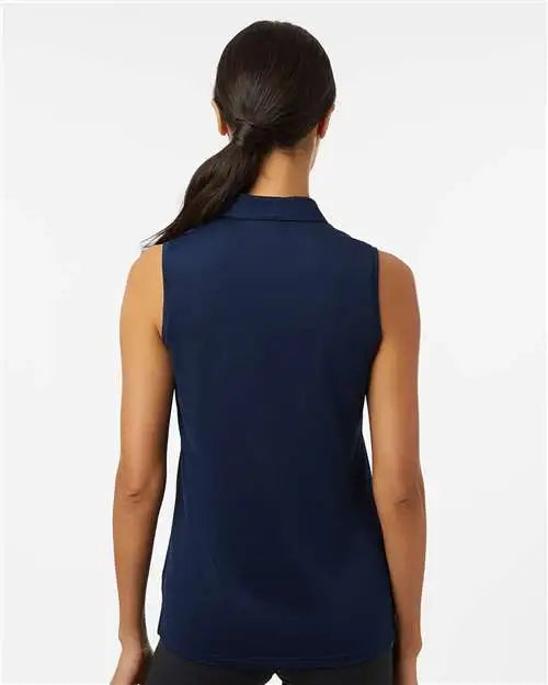 Adidas A1005 Women’s Ottoman Sleeveless Polo - Collegiate Navy