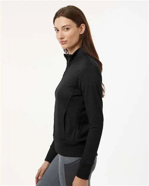 Adidas A1007 Women’s Ultimate Textured Full-zip Jacket - Black