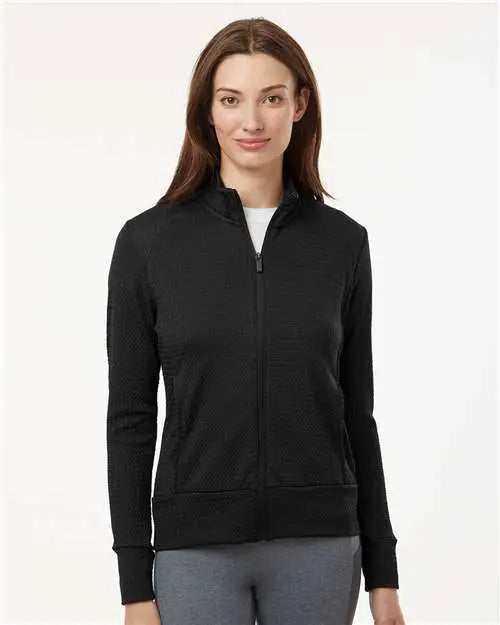 Adidas A1007 Women’s Ultimate Textured Full-zip Jacket - Black
