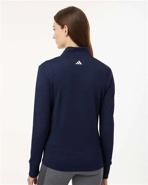 Adidas A1007 Women’s Ultimate Textured Full-zip Jacket - Collegiate Navy