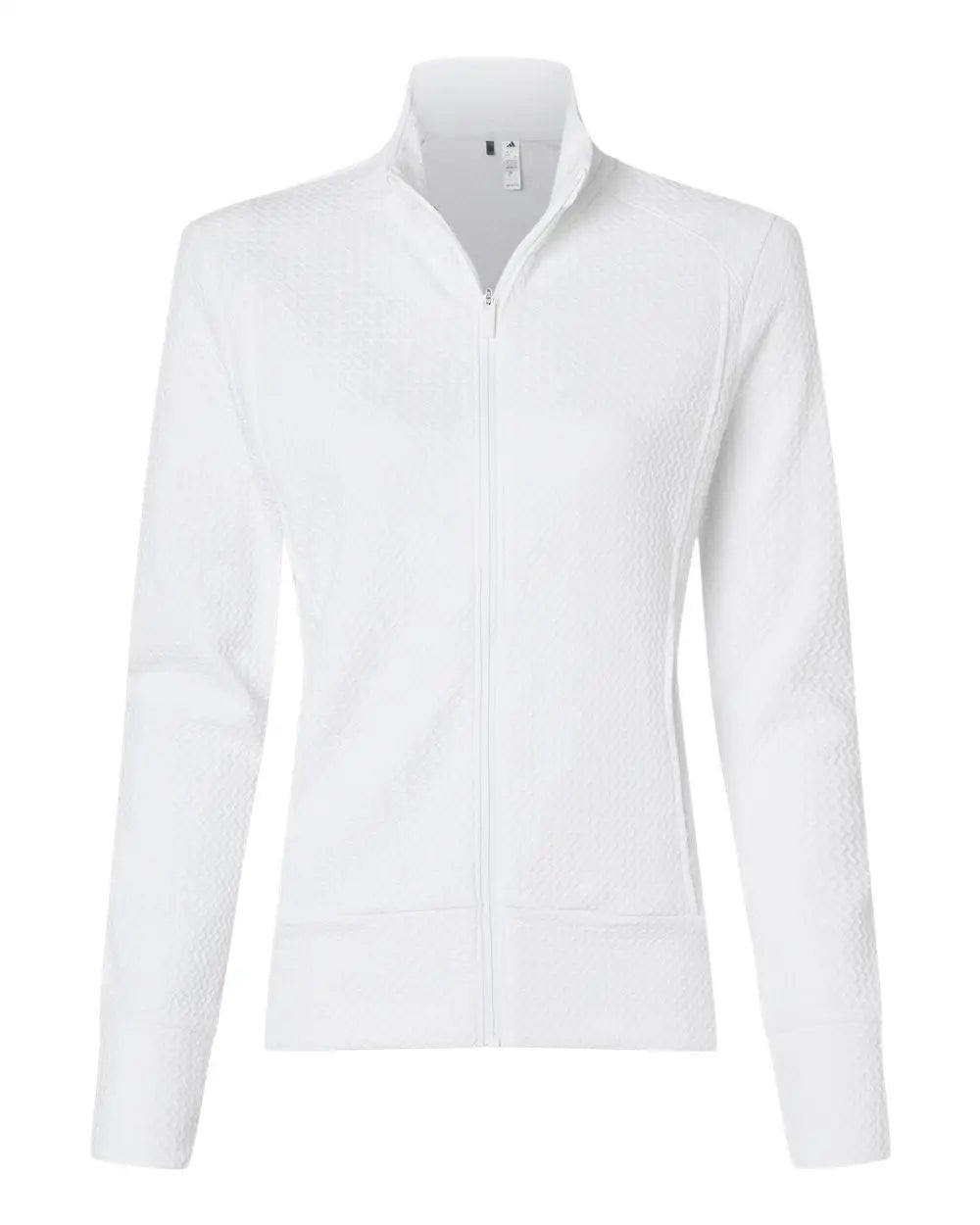 Adidas A1007 Women’s Ultimate Textured Full-zip Jacket - White - Ladies Xs