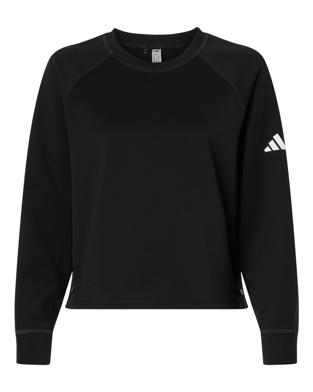 Adidas A1014 Women’s Beyond Side-snap Crewneck Sweatshirt - Black