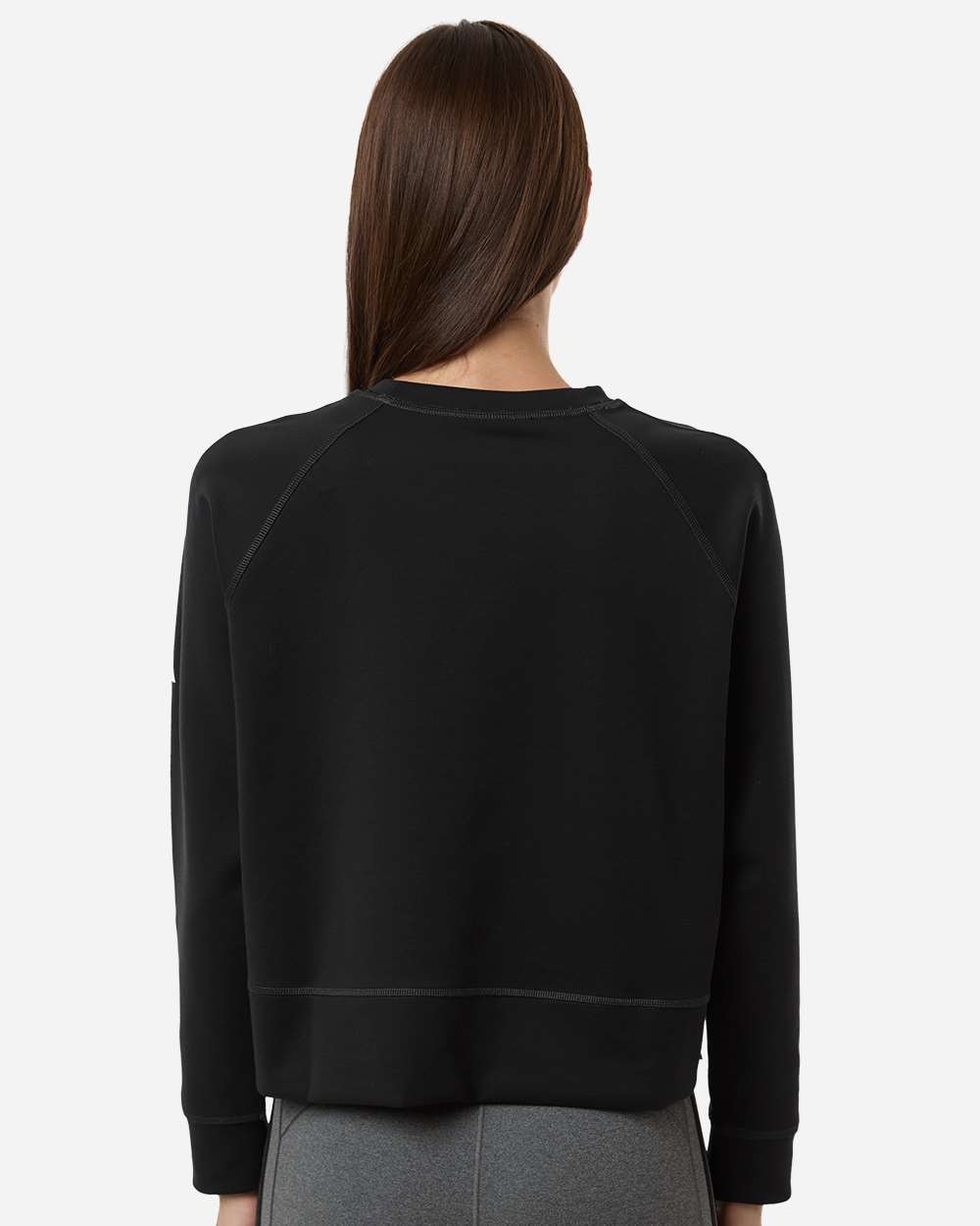 Adidas A1014 Women’s Beyond Side-snap Crewneck Sweatshirt - Black