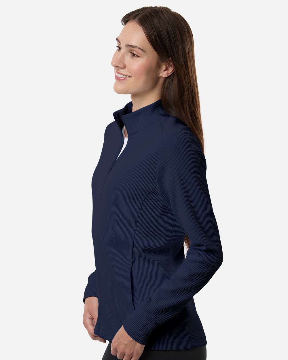 Adidas A1015 Women’s Performance Textured Full-zip Jacket - Collegiate Navy