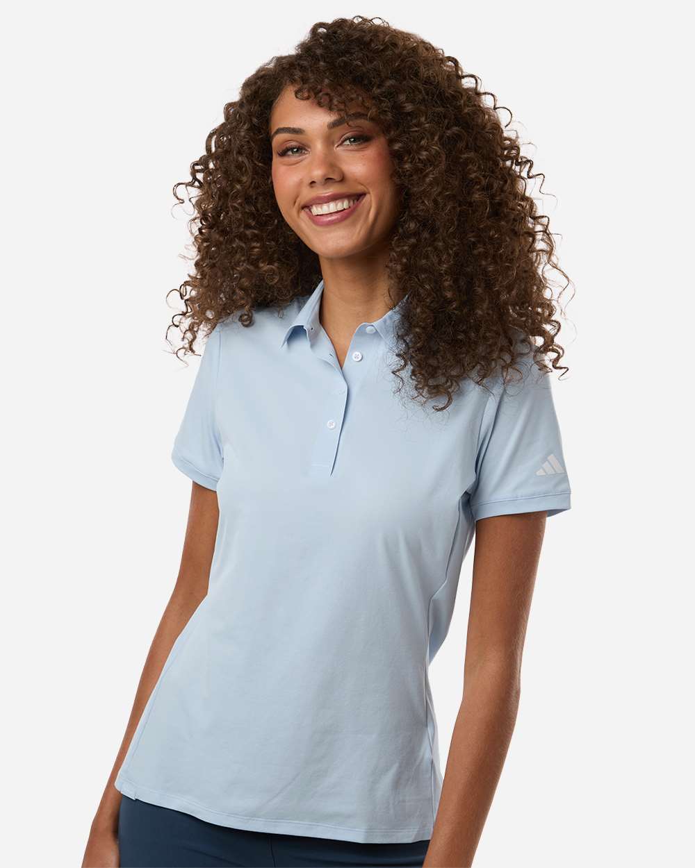 Adidas A1016 Women’s Ultimate365 Tour Twistknit Polo - Crystal Sky