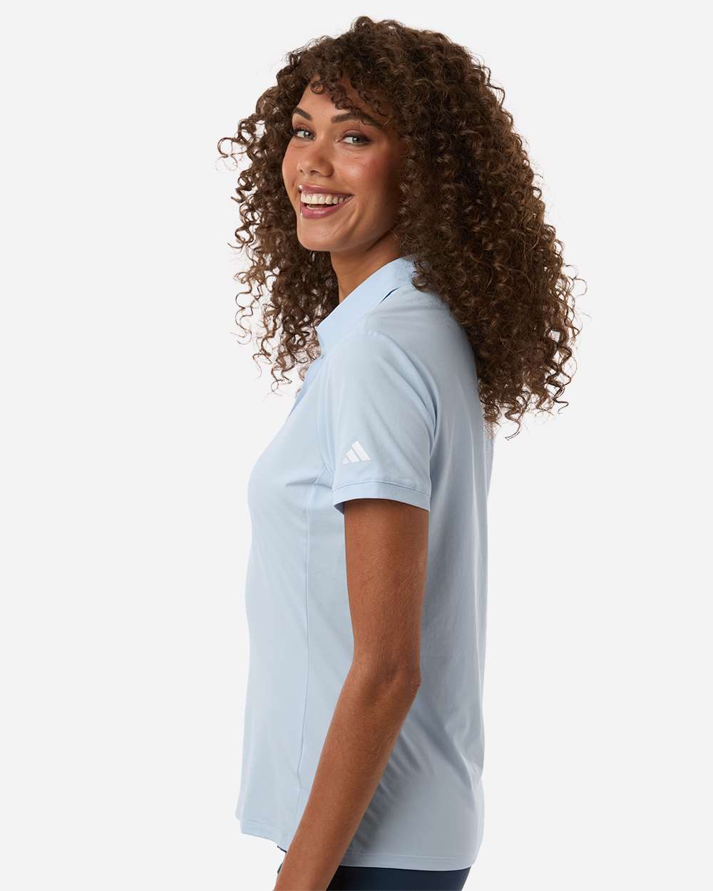 Adidas A1016 Women’s Ultimate365 Tour Twistknit Polo - Crystal Sky