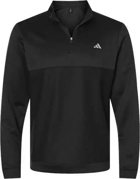 Adidas A2001 Ultimate365 Textured Quarter-zip Pullover - Black