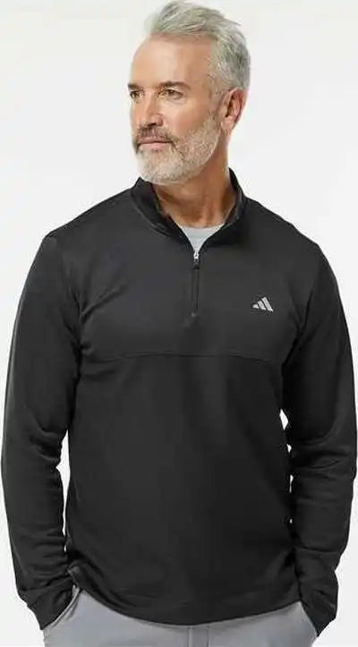 Adidas A2001 Ultimate365 Textured Quarter-zip Pullover - Black