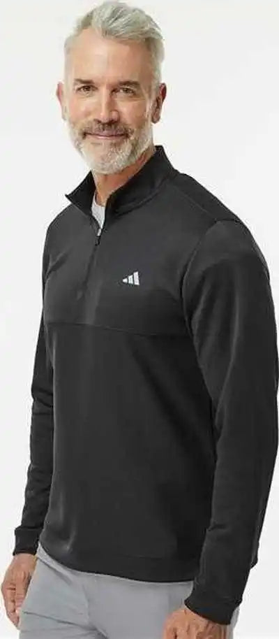 Adidas A2001 Ultimate365 Textured Quarter-zip Pullover - Black