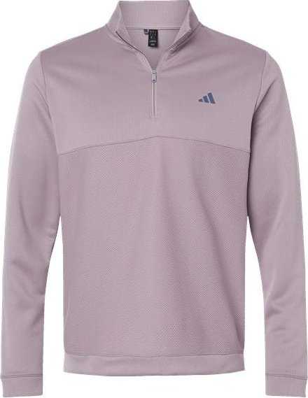 Adidas A2001 Ultimate365 Textured Quarter-zip Pullover - Preloved Fig