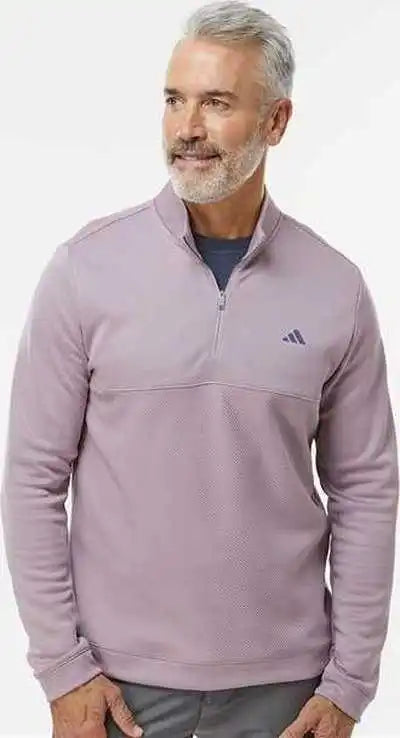 Adidas A2001 Ultimate365 Textured Quarter-zip Pullover - Preloved Fig