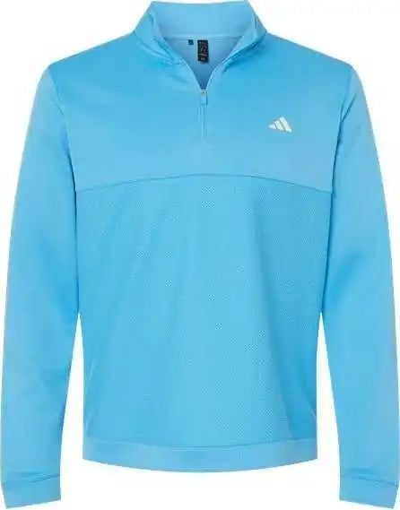 Adidas A2001 Ultimate365 Textured Quarter-zip Pullover - Semi Blue Burst