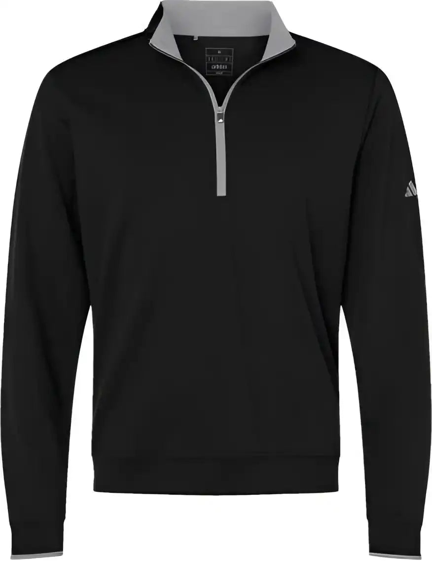 Adidas A2002 Lightweight Quarter-zip Pullover - Black/ Gray Three