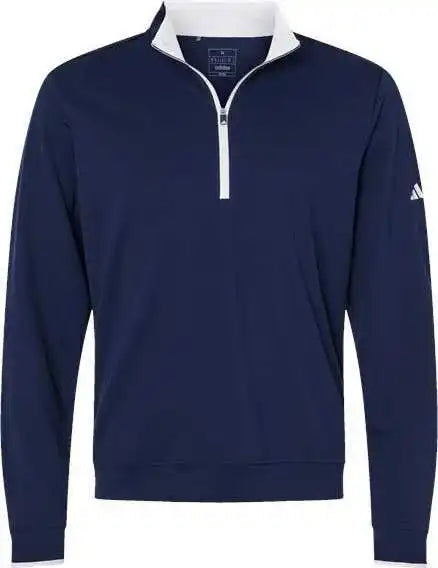Adidas A2002 Lightweight Quarter-zip Pullover - Collegiate Navy/ White