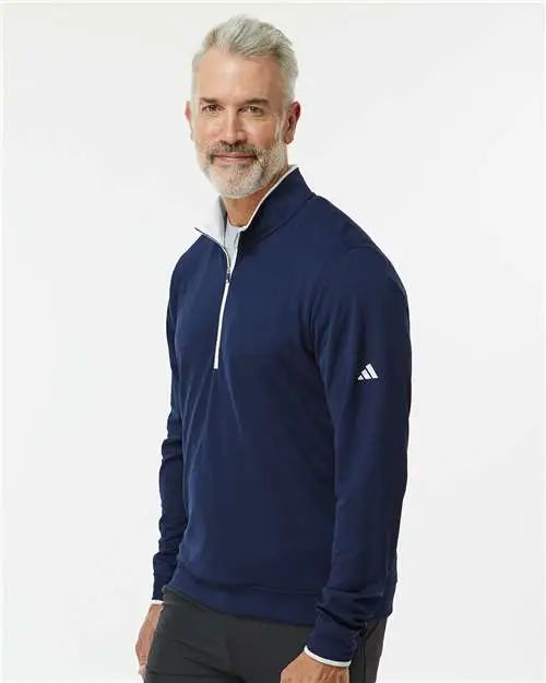 Adidas A2002 Lightweight Quarter-zip Pullover - Collegiate Navy White
