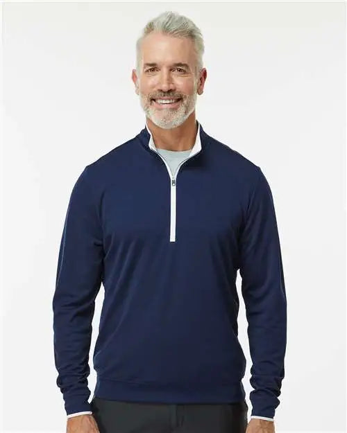 Adidas A2002 Lightweight Quarter-zip Pullover - Collegiate Navy White