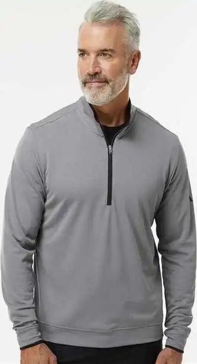 Adidas A2002 Lightweight Quarter-zip Pullover - Gray Three/ Black