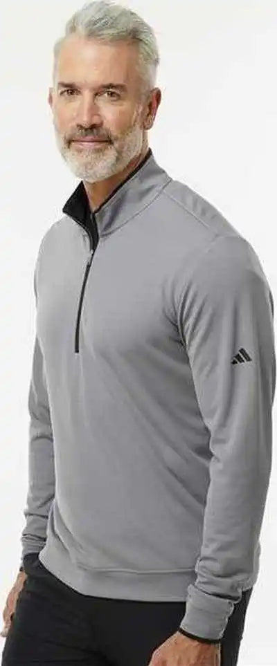 Adidas A2002 Lightweight Quarter-zip Pullover - Gray Three/ Black