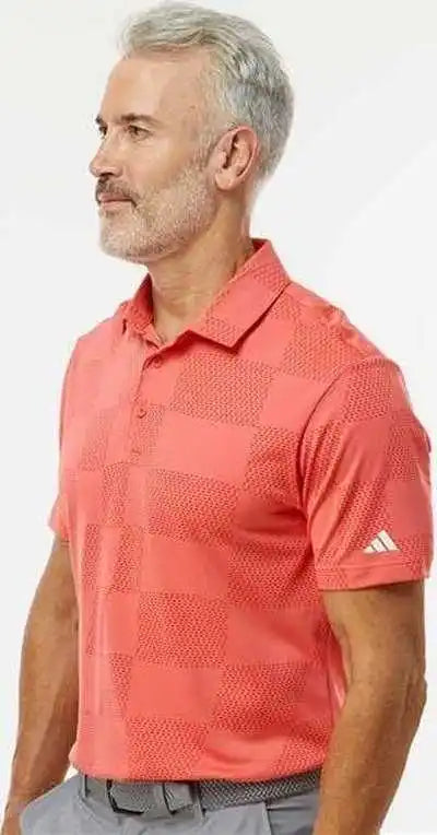 Adidas A2004 Ultimate365 Textured Polo - Preloved Scarlet