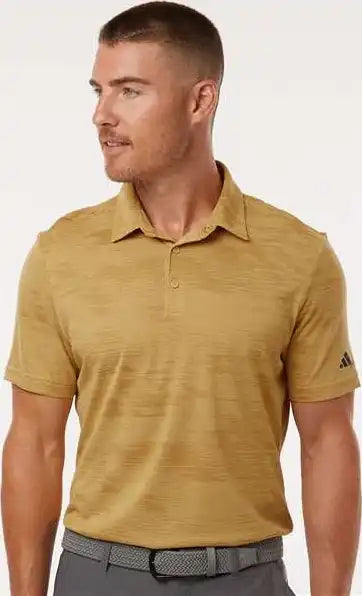 Adidas A2005 Ultimate365 Textured Stripe Polo Oat/ Golden Beige