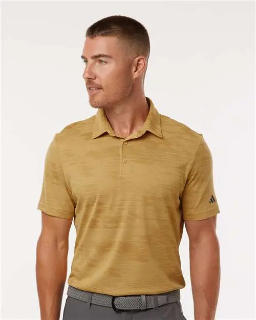 Adidas A2005 Ultimate365 Textured Stripe Polo - Oat Golden Beige