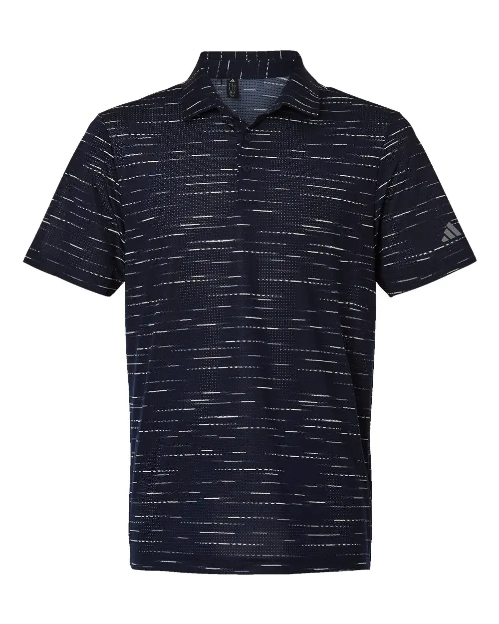 Adidas A2015 Men’s Ultimate365 Mesh Glimmer Print Polo - Collegiate Navy - Adult s