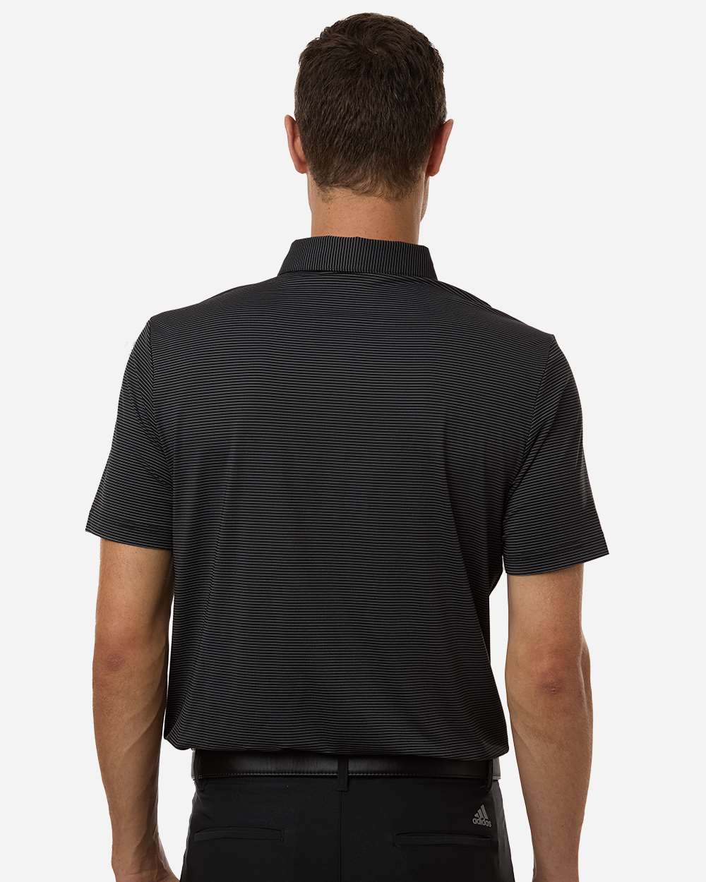 Adidas A2026 Men’s Ultimate365 Pencil Stripe Climacool Polo - Carbon Black
