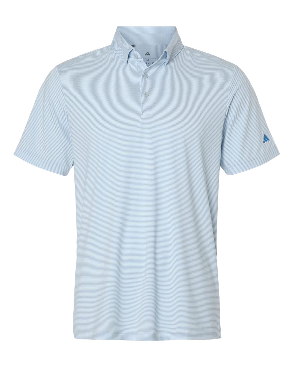 Adidas A2026 Men’s Ultimate365 Pencil Stripe Climacool Polo - Crystal Sky Lucid Ray Blue