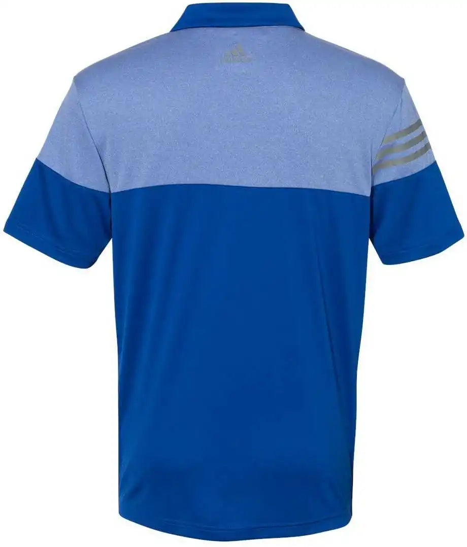 Adidas A213 Heathered 3 Stripes Block Sport Shirt Collegiate Royal