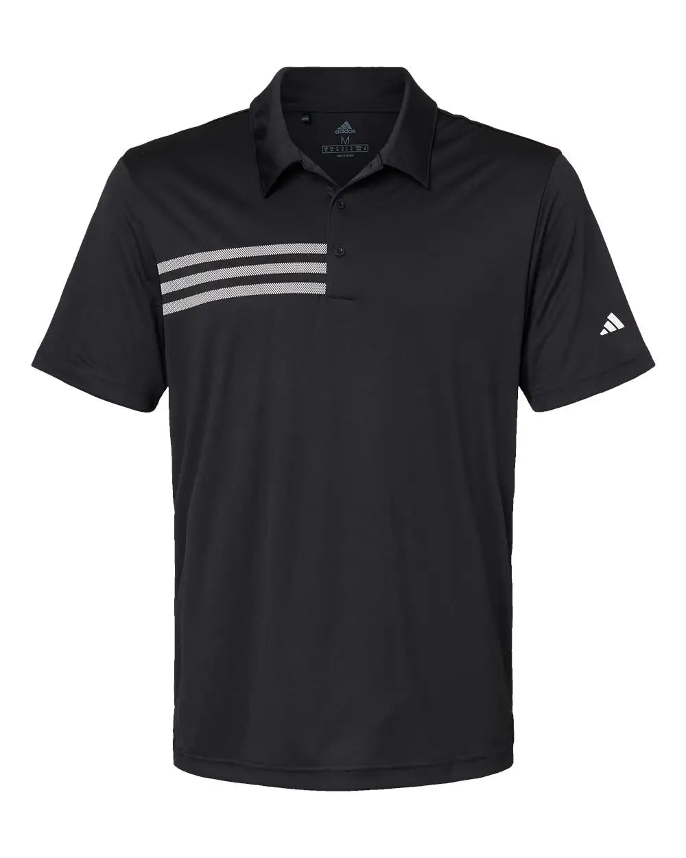 Adidas A324 3-stripes Chest Polo - Black White - s