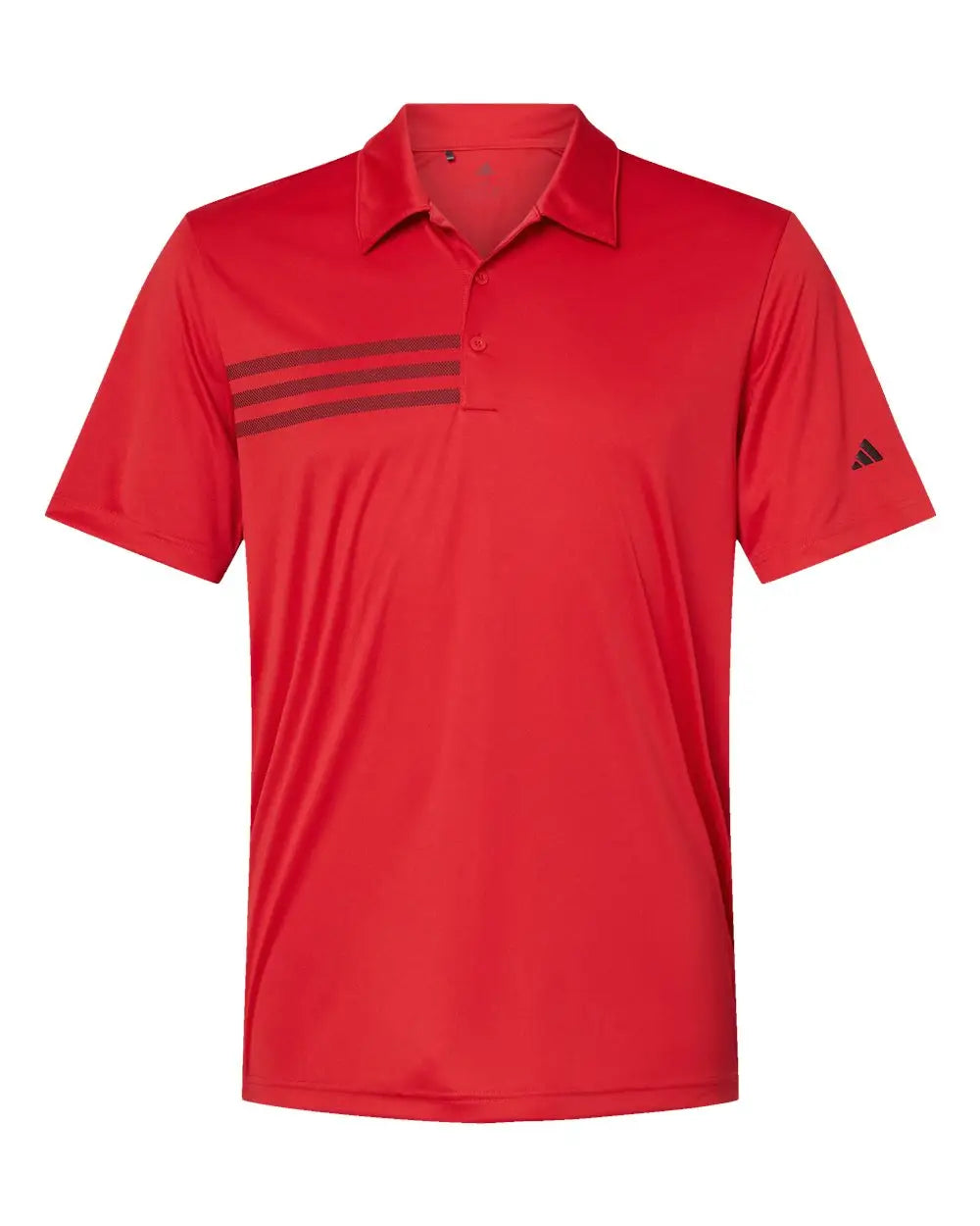 Adidas A324 3-stripes Chest Polo - Collegiate Red Black - s